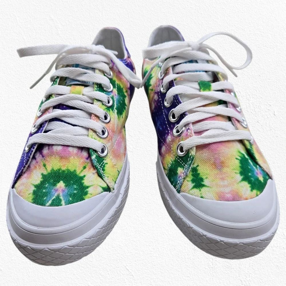 FILA Tarp 1911 CVO Tie Dye Lace Canvas Sneakers Size 8.5 NIB Colorful Retro